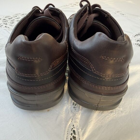 NOS ECCO Chander Oxford Men’s EU43 US9-9.5 Brown Leather Retro Sneaker Portugal